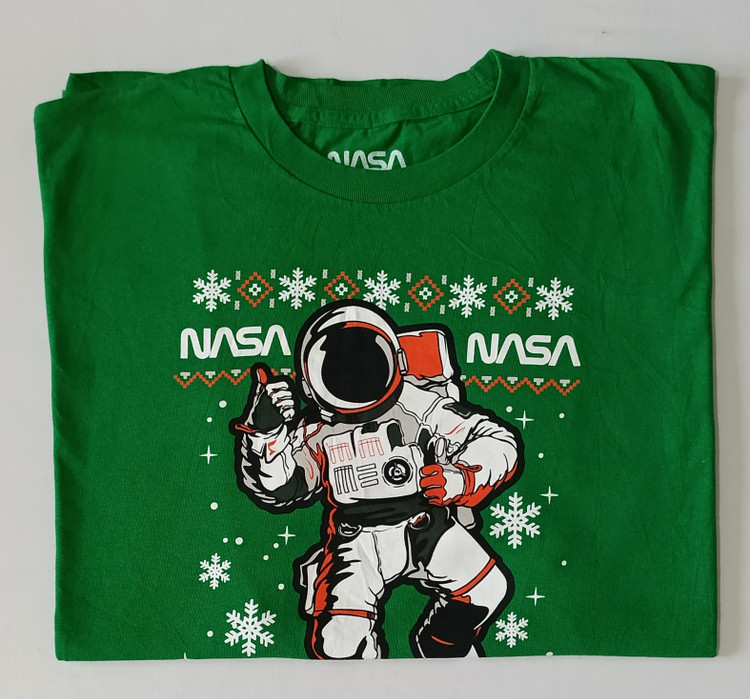 تی شرت مردانه برند ناسا NASA استوک اورجینال رنگ سبز