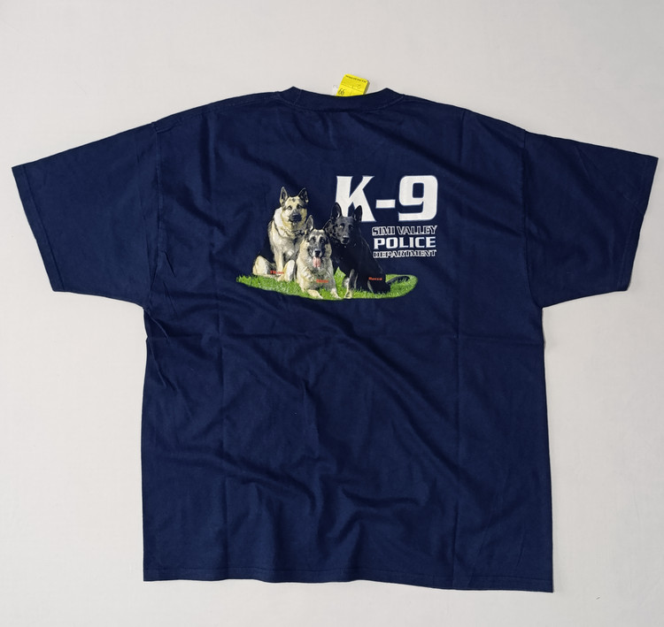 تی شرت K-9 TEAM برند پرت اند کمپانی PORT AND COMPANY استوک اورجینال رنگ سرمه ای
