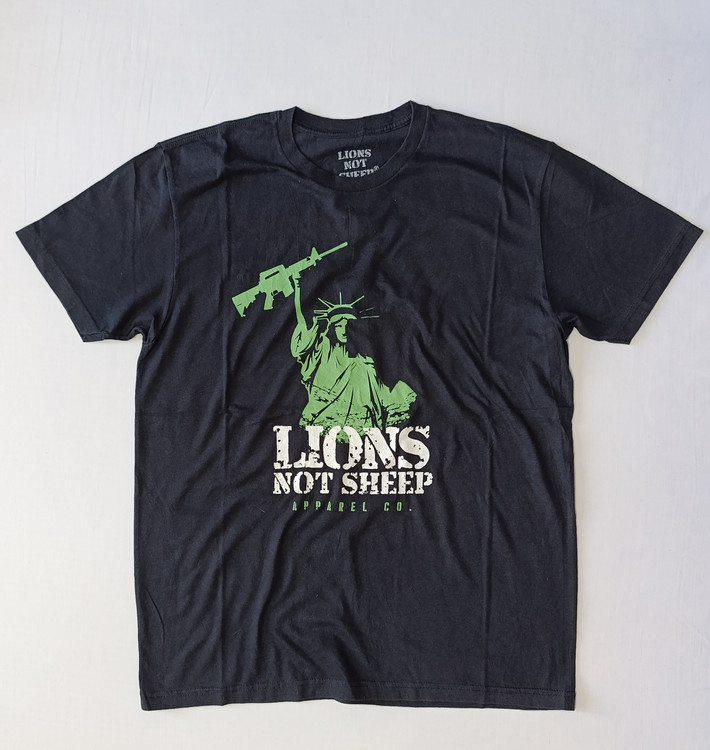 تی شرت مردانه برند لاینس نات شیپ LIONS NOT SHEEP استوک اورجینال رنگ مشکی