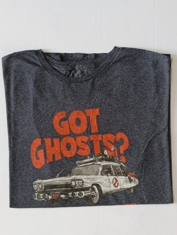 تی شرت مردانه برند گوست باسترس GHOSTBUSTERS استوک اورجینال رنگ طوسی تیره