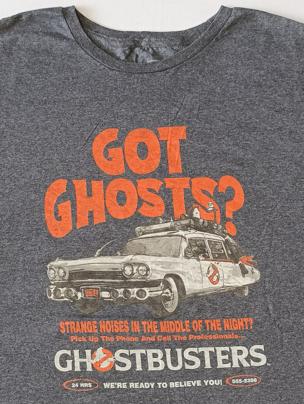 تی شرت مردانه برند گوست باسترس GHOSTBUSTERS استوک اورجینال رنگ طوسی تیره