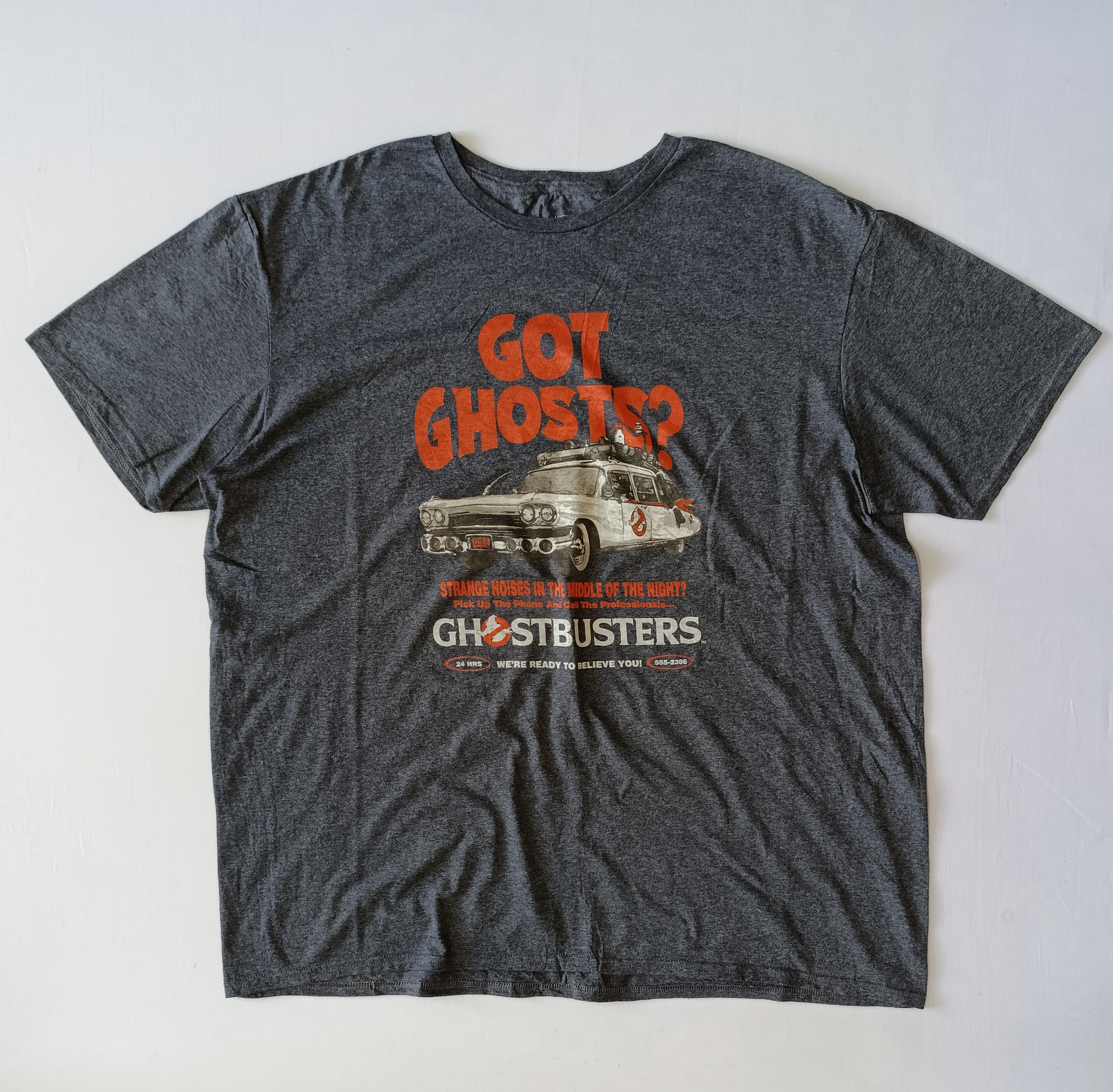 تی شرت مردانه برند گوست باسترس GHOSTBUSTERS استوک اورجینال رنگ طوسی تیره