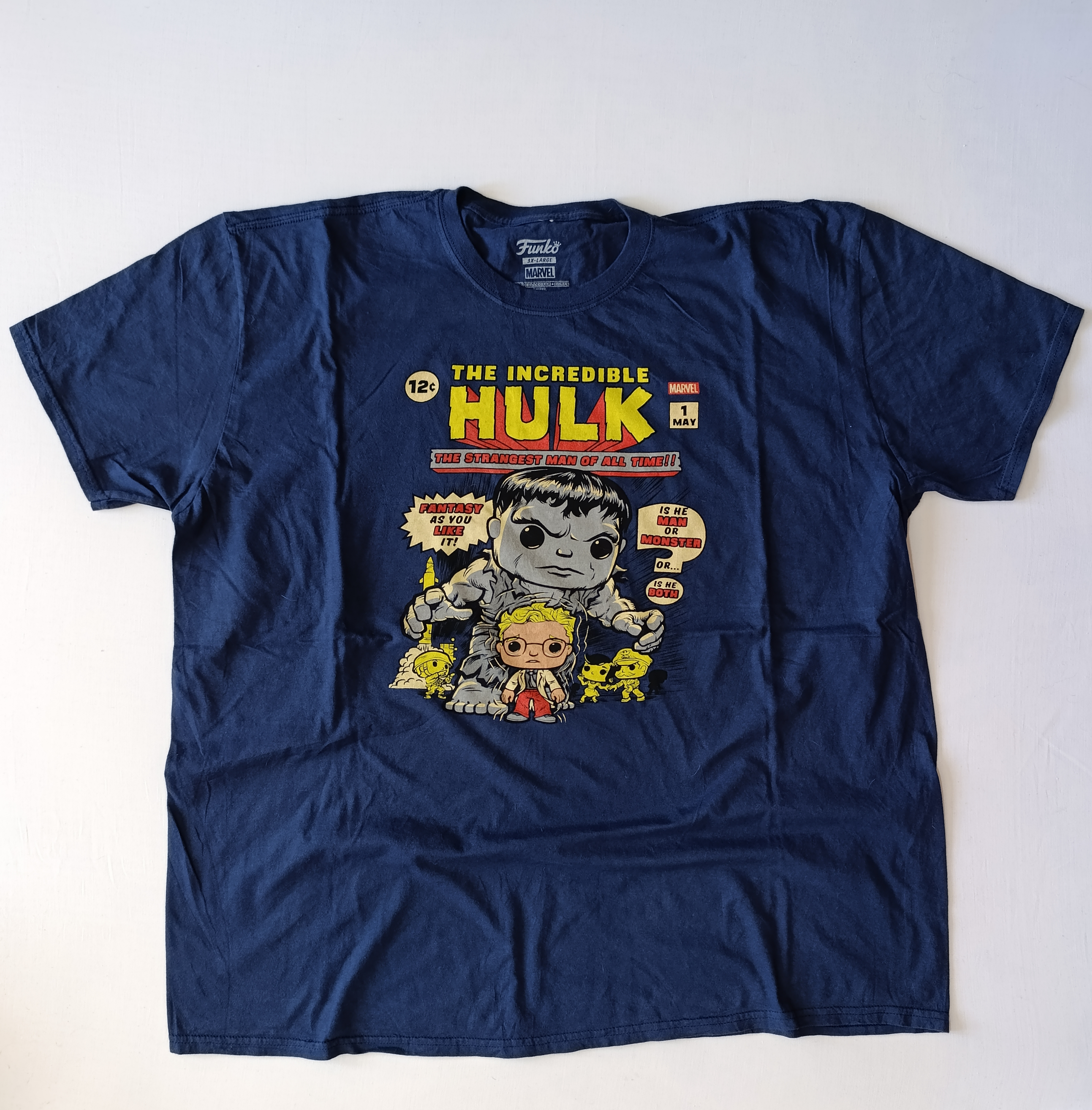 تی شرت مردانه برند مارول استودیوز MARVEL STUDIOS استوک اورجینال رنگ سرمه ای