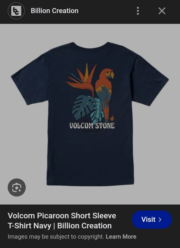 تی شرت مردانه برند VOLCOM STONE استوک اورجینال رنگ سرمه ای