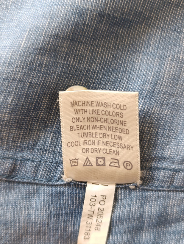 شومیز لینن زنانه برند TOMMY BAHAMA استوک اورجینال خوش رنگ نمای اتیکت