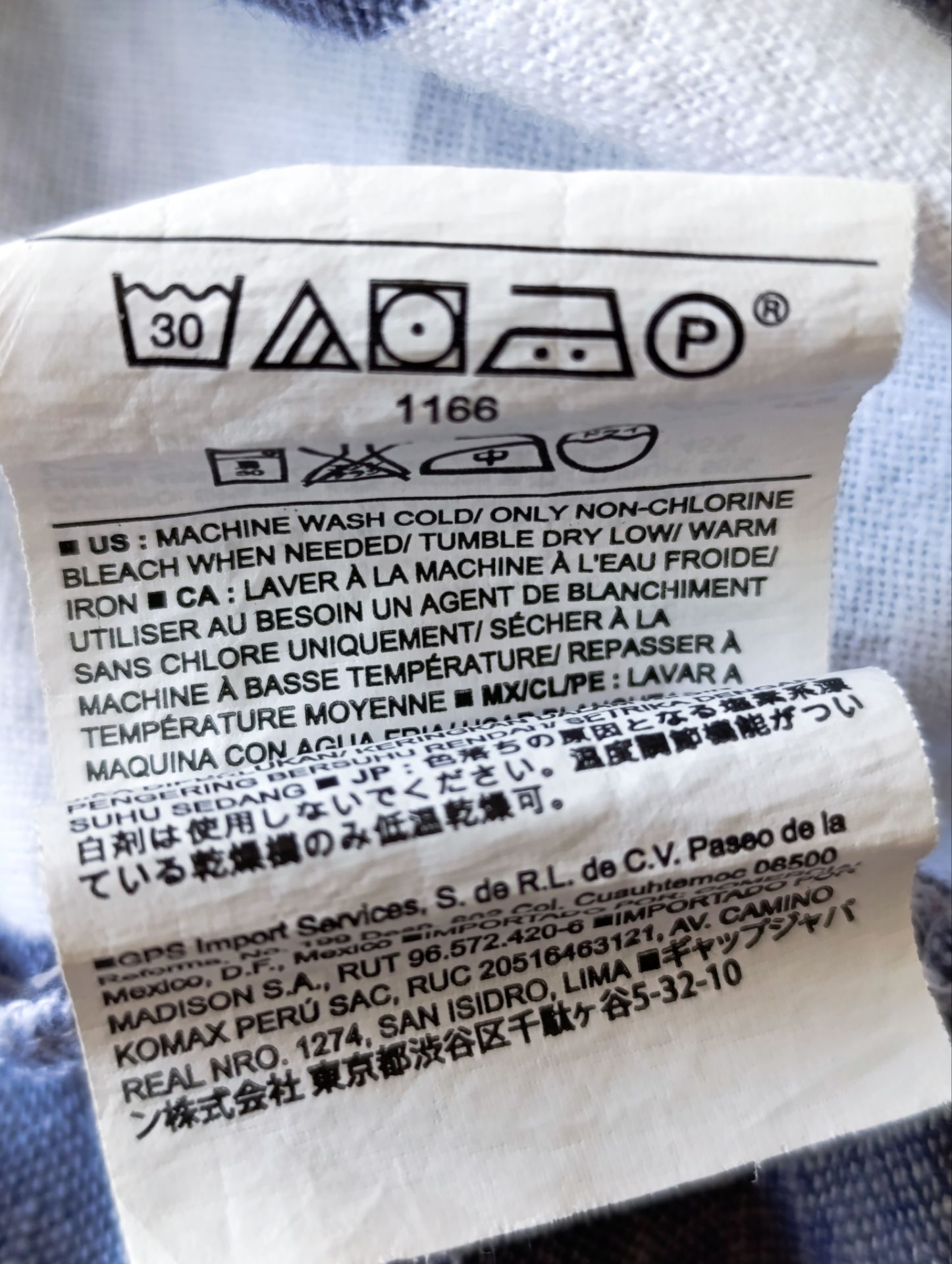 پیراهن لینن زنانه برند OLD NAVY استوک مدل چهارخانه نمای اتیکت