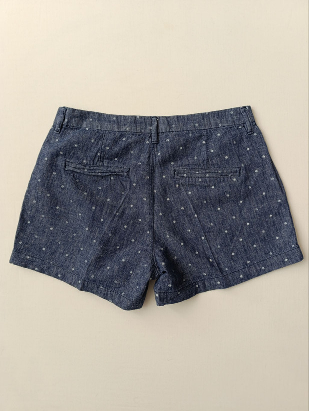 شلوارک لینن زنانه برند OLD NAVY استوک اورجینال رنگ سرمه ای نمای پشت