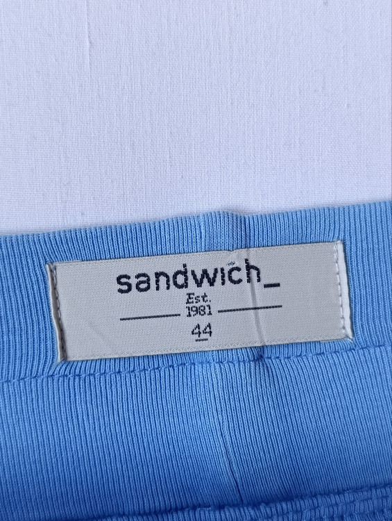 دامن تک لینن زنانه برند SANDWICH استوک اورجینال رنگ آبی نمای برند و اتیکت