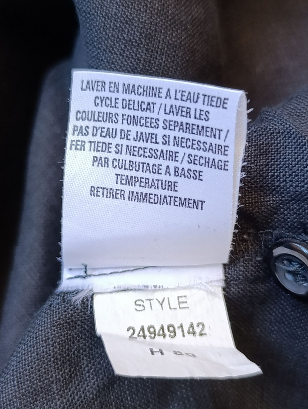 پیراهن لینن زنانه برند لیز کلیبورن LIZ CLAIBORNE استوک اورجینال رنگ مشکی نمای اتیکت