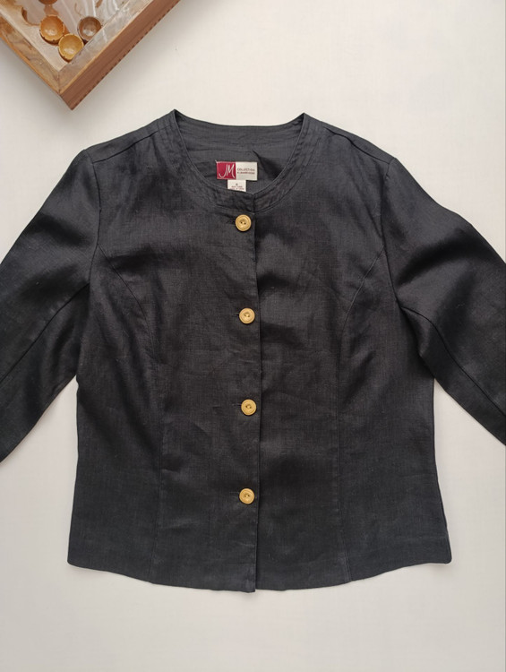 کت تک لینن زنانه برند COLLECTION by JENNIFER MOORE استوک رنگ مشکی