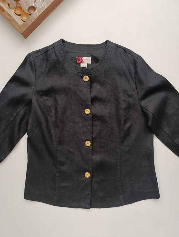 کت تک لینن زنانه برند COLLECTION by JENNIFER MOORE استوک رنگ مشکی