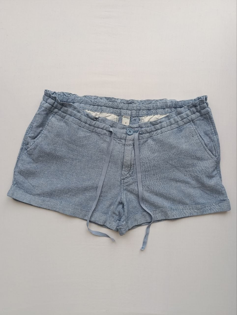 شلوارک زنانه لینن برند OLD NAVY استوک اورجینال خوش رنگ نمای جلو