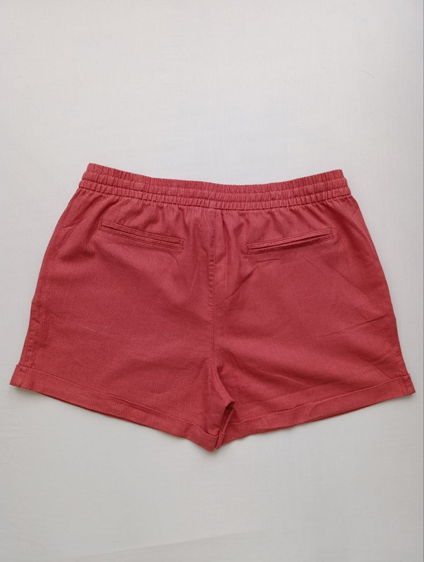 شلوارک زنانه لینن برند OLD NAVY استوک اورجینال صورتی پودری نمای پشت