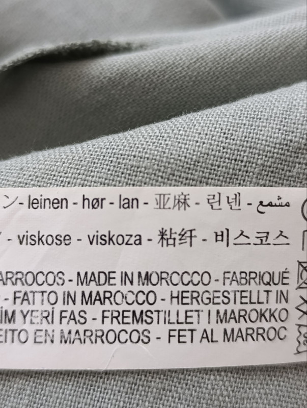 شومیز لینن زنانه برند ZARA استوک اورجینال رنگ زیتونی نمای اتیکت