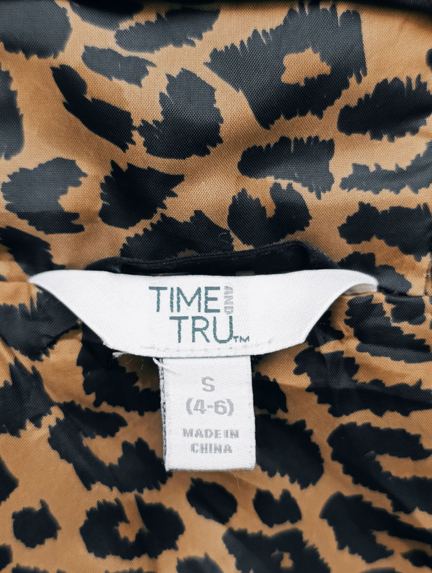 بادگیر زنانه برند TIME AND TRU استوک اورجینال رنگ مشکی نمای اتیکت برند