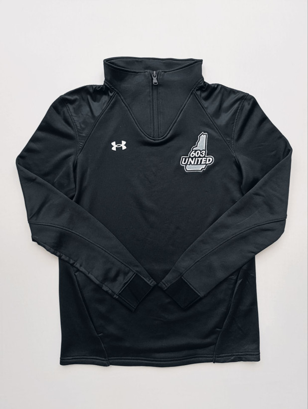 بلوز ورزشی مردانه برند UNDER ARMOUR استوک اورجینال رنگ مشکی نمای جلو و اصلی