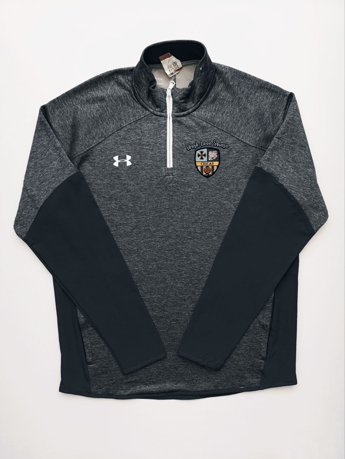 بلوز ورزشی مردانه برند UNDER ARMOUR استوک اورجینال نیم زیپ نمای جلو
