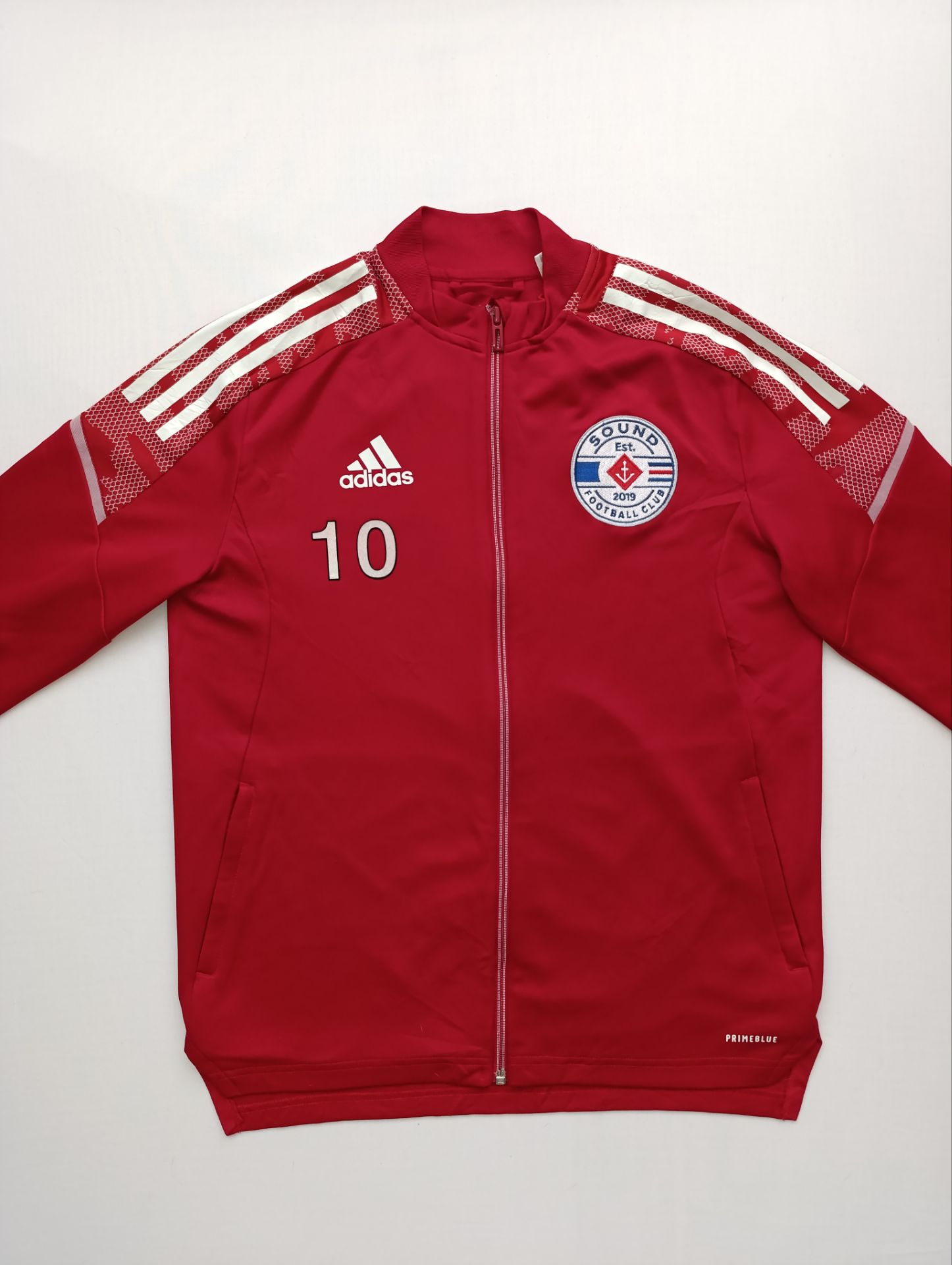 سویشرت ورزشی مردانه برند ADIDAS استوک اورجینال رنگ قرمز نمای جلو