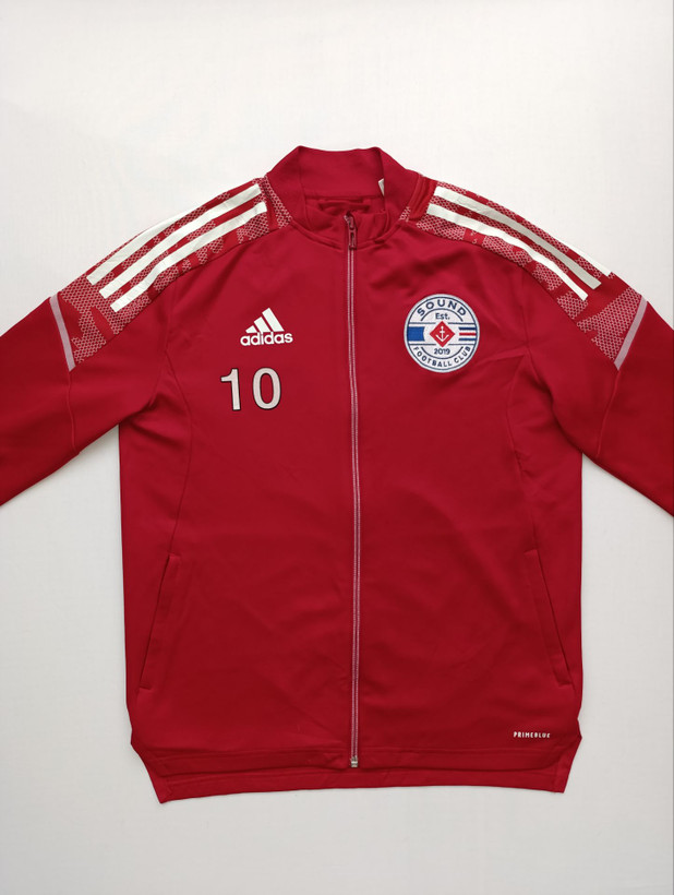 سویشرت ورزشی مردانه برند ADIDAS استوک اورجینال رنگ قرمز نمای جلو