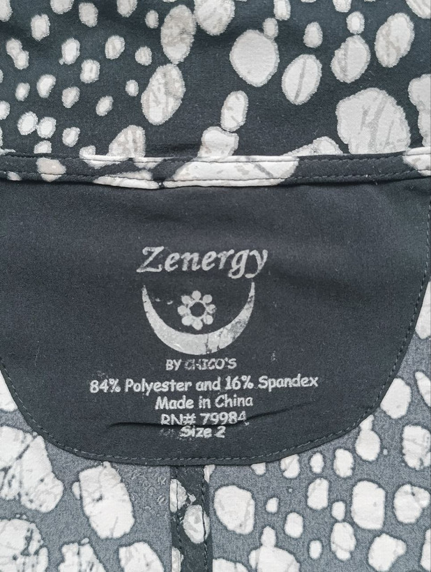 بادگیر زنانه برند ZENERGY استوک اورجینال طرحدار نمای اتیکت برند