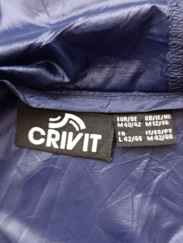 بادگیر مشتی برند CRIVIT استوک اورجینال کلاهدار نمای اتیکت نام برند